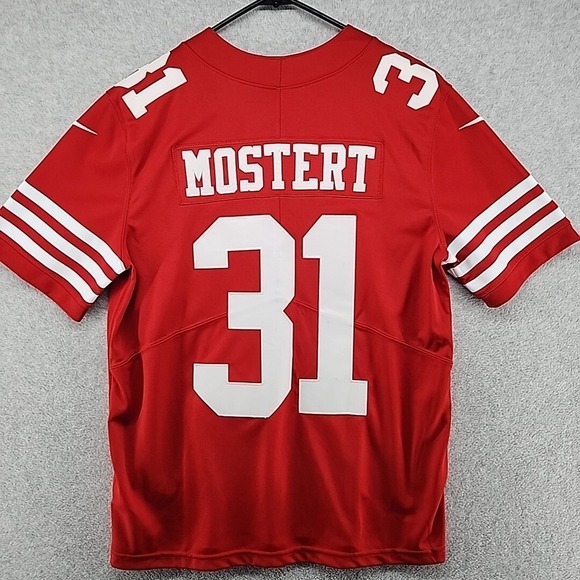 San Francisco 49ers Nike NFL Football Jersey Lrg Mostert 31 On Field New Stitch - Picture 15 of 16